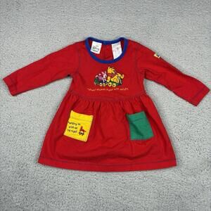 Vintage Disney Winnie The Pooh Dress Toddler Girl 24 Months Long Sleeve Red